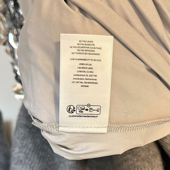 ANTHROPOLOGIE Mare Mare Long-Sleeve Knit Sequin Twofer Mini Dress in Grey NWT - Picture 12 of 16